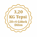 Havuç Dilim Baklava 3,20 Kg Tepsi (28+4 Göbek Dilim+Tepsi Bedeli Dahil