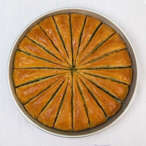Carrot Slice of Baklava With Pistachio